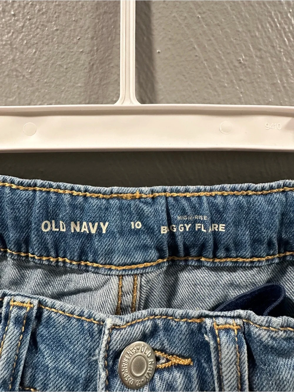 Old Navy Girls Light Blue Distressed Flare Jeans